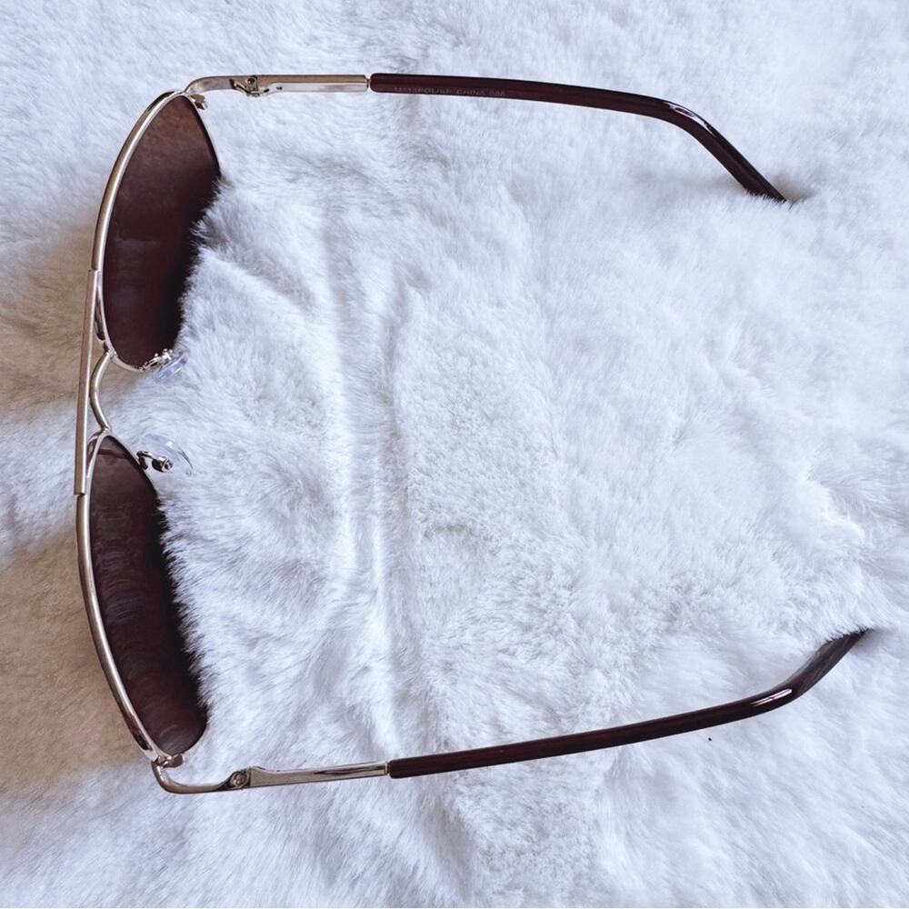 Tessa Brown Rectangular Polarized Sunglasses - Picture 6 of 13